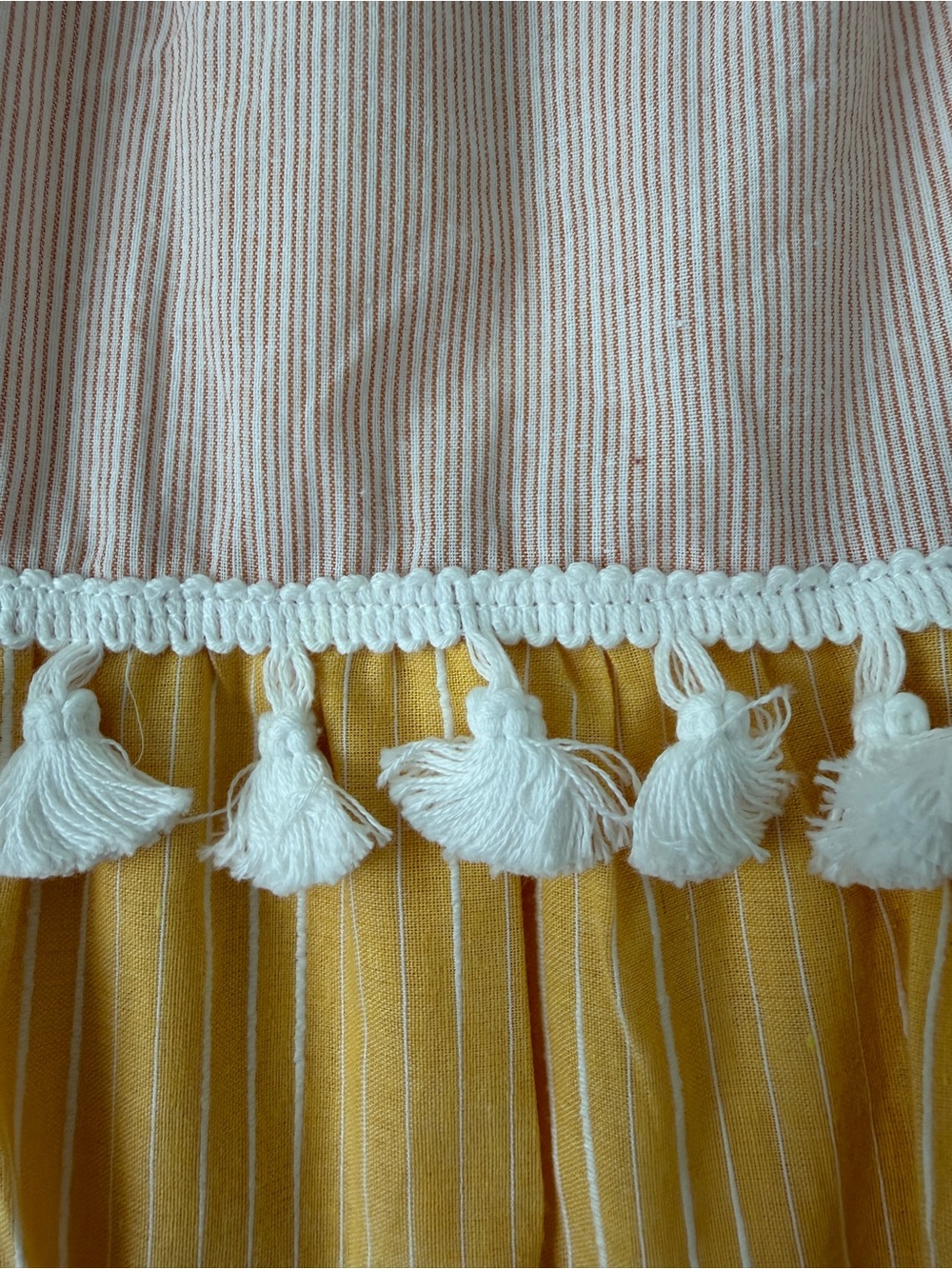 NWT English Factory/Anthropologie Pink/Yellow Tassel Mini Skirt- S- MSRP $75 - Picture 8 of 15